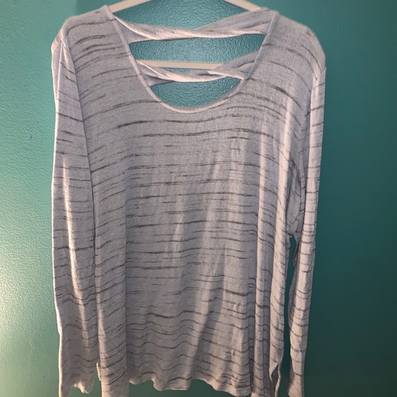 Blue Blouse with Cut Outs - Picture 4 of 4